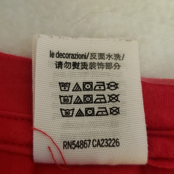 PINK Pink Nation Women's Red White Cropped Top, XS - Picture 6 of 7